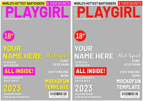 playgirl magazine cover template